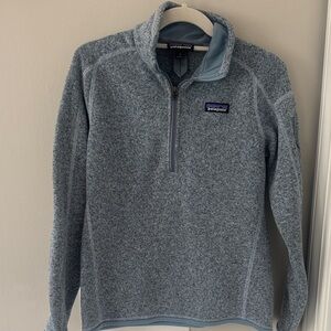 Patagonia Women’s Light Blue Half-Zip Fleece Sweater